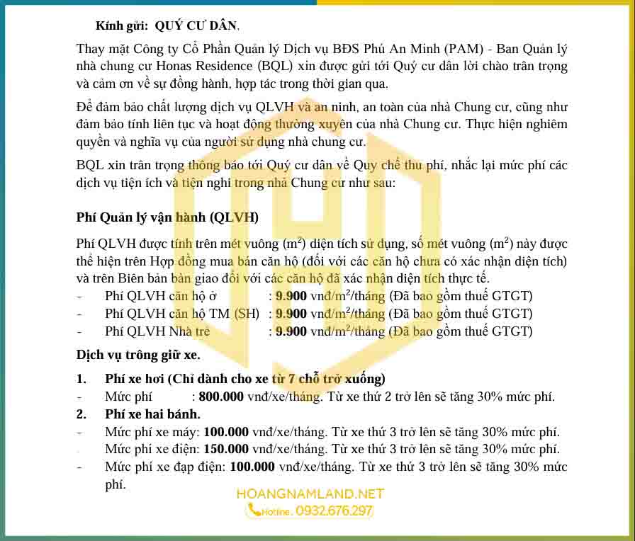 PHÍ QUẢN LÝ